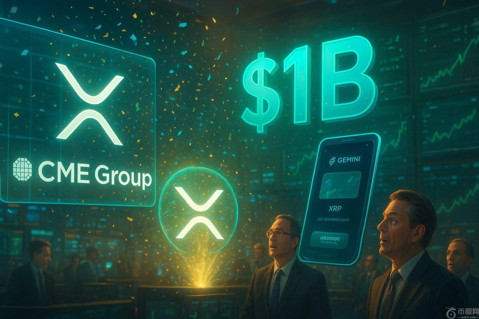CME XRP 期货价格突破 10 亿美元，Gemini 应用价格超越 Coinbase