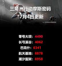 今日三角洲行动的摩斯密码是什么