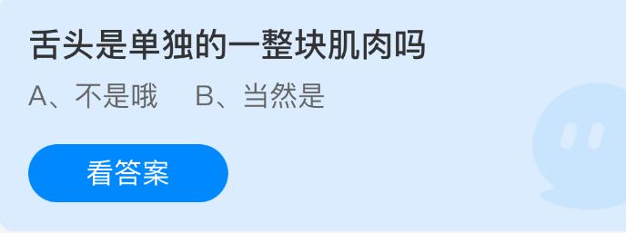 舌头是单独的一整块肌肉吗