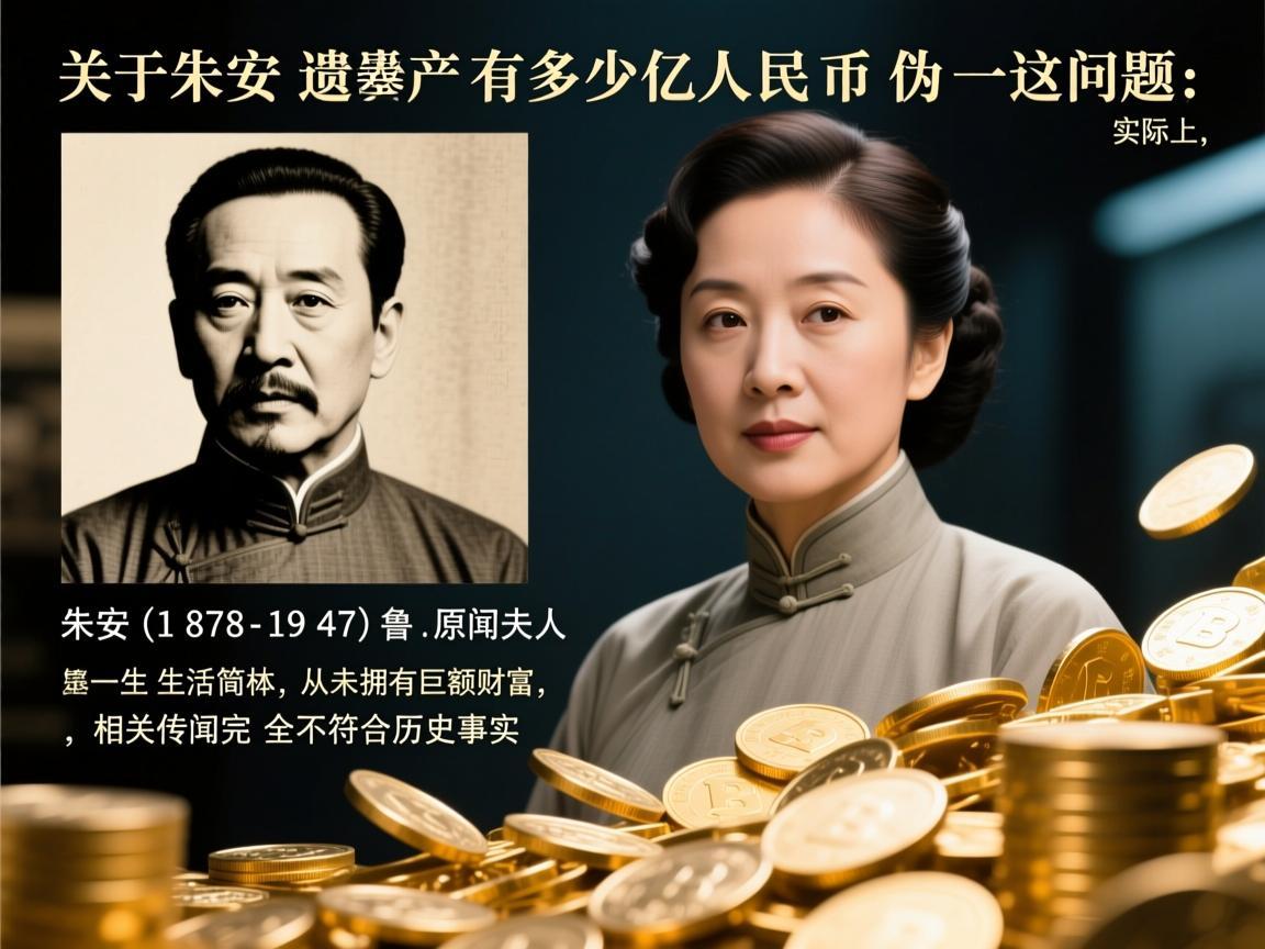 关于朱安遗产有多少亿人民币这一问题，实际上是一个基于历史误传的伪命题。朱安（1878 1947）是鲁迅先生的原配夫人，她一生生活简朴，从未拥有巨额财富，相关传闻完全不符合历史事实