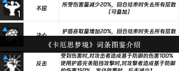 卡厄思梦境 词条图鉴介绍