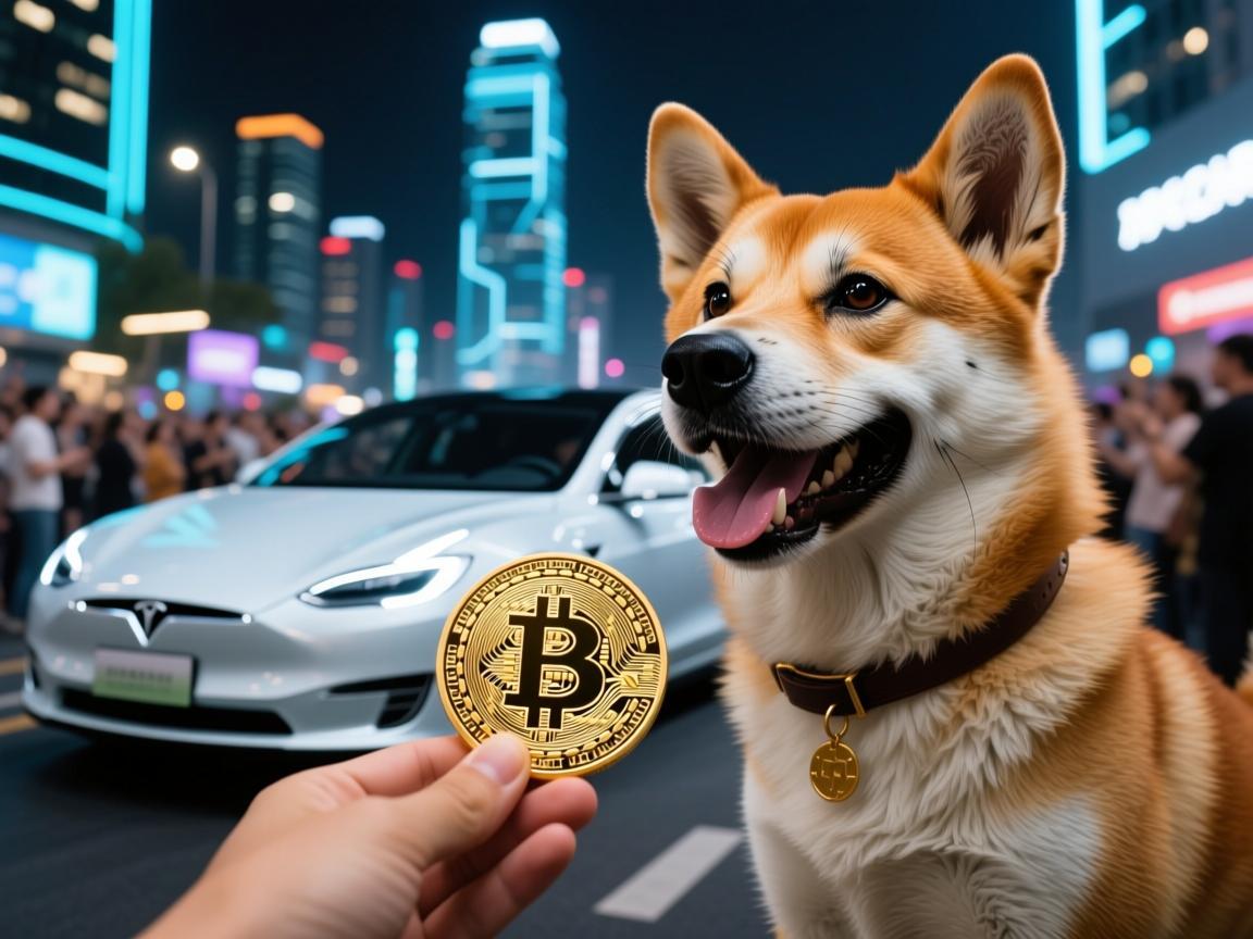 中国狗狗币买特斯拉，一场数字狂欢与现实的距离