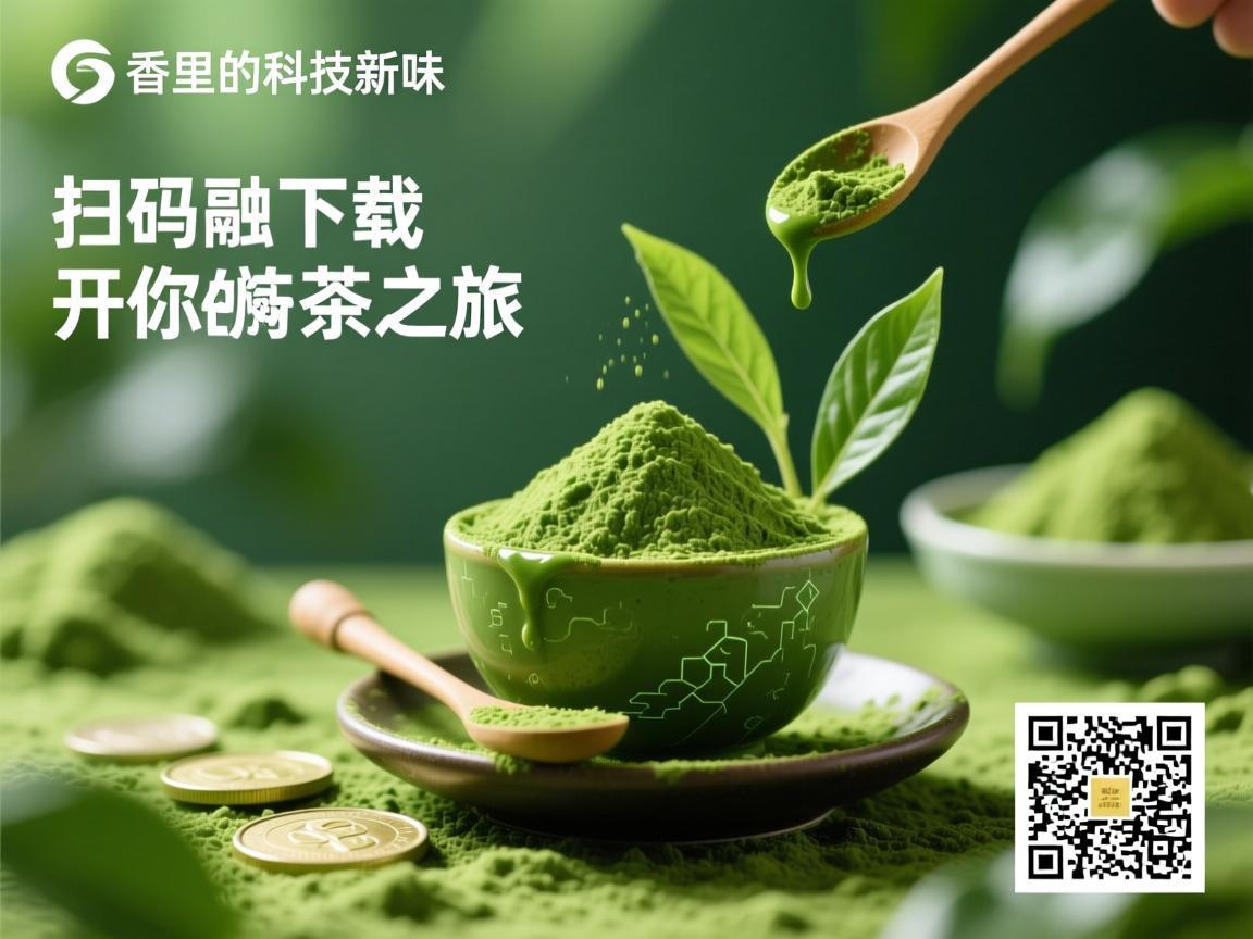 抹茶香里的科技新味，扫码下载，开启你的抹茶之旅