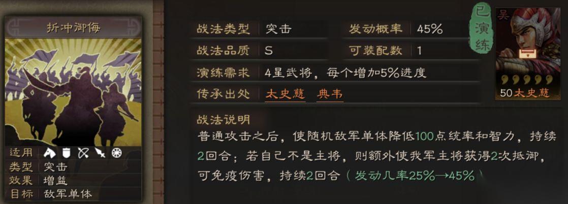 三国志战略版战法折冲御侮怎么获取