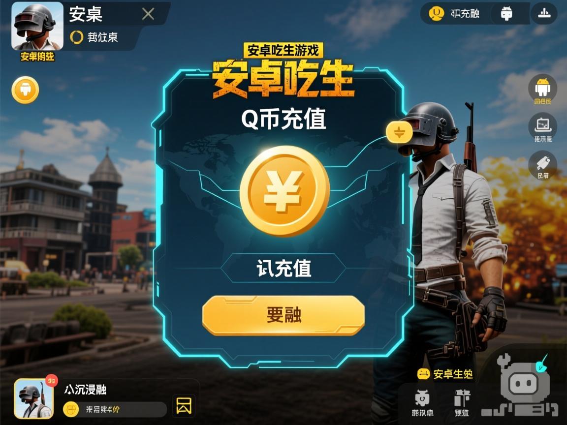 安卓吃鸡游戏Q币充值界面，细节里的沉浸感与便捷性