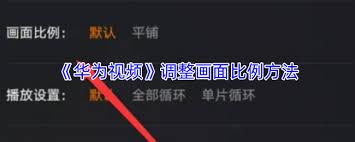 华为视频如何调整画面比例