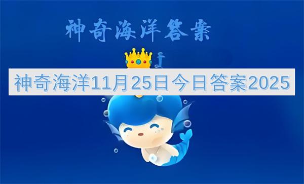 神奇海洋11月25日今日答案2025