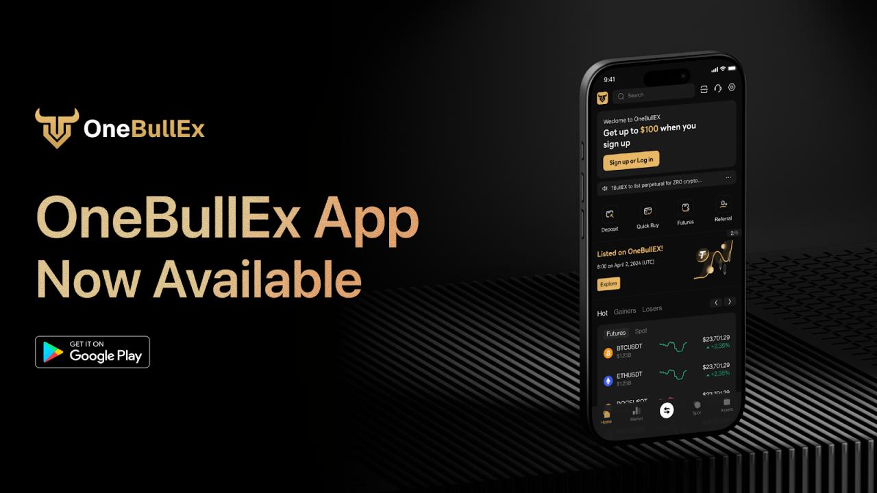 OneBullEx全新移动应用，让全球用户随时随地进行期货交易