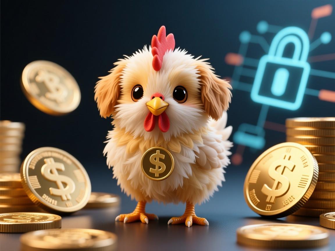 小鸡毛狗狗币图片，当萌系符号闯入加密世界