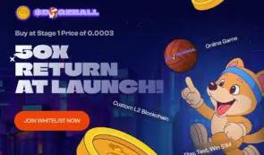 在“最佳投资加密货币”的搜索结果中，DOGEBALL 与 BNB 并列出现——原因如下