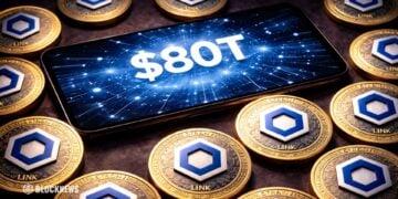 Chainlink 解锁价值 80 万亿美元的股权数据，LINK 储备增加 88,000 枚代币